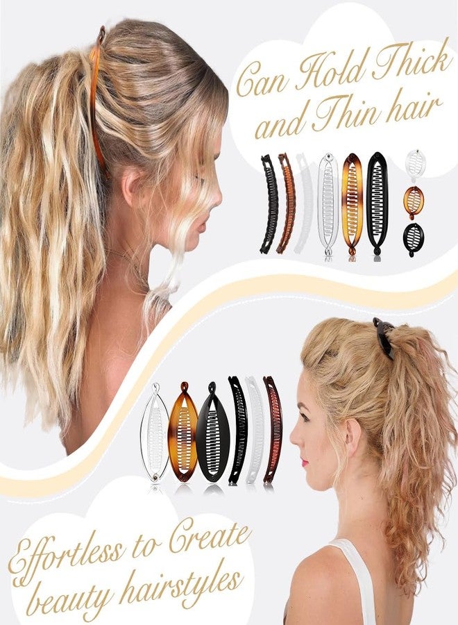 Exacoo 15PCS Banana Hair Clips For Women,Large Small Mini Hair Banana Clips for Thick Thin hairs Ponytail Curly hair Accessories for Women Girls,5 Styles - Image 3